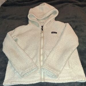 Girls Patagonia White Fleece Jacket